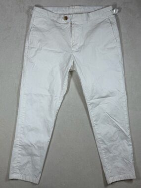 Men's Proper Cloth 32W 27L Classic Trad Ivy White Chino Pants